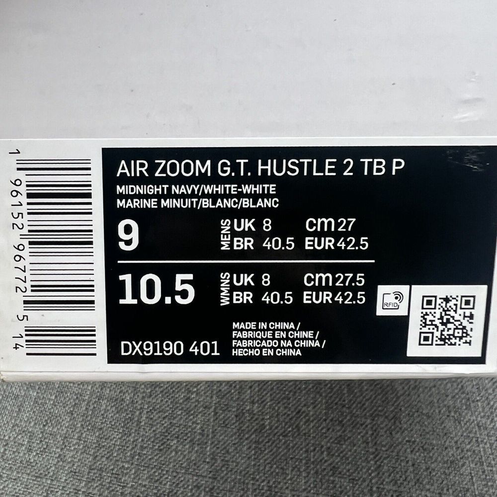 Men's Size 9 - Nike Air Zoom G.T. Hustle 2 TB Promo Sneakers DX9190-401 - Picture 10 of 10